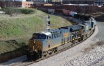 CSX 3351 & 5318 lead train F741-17 past the signal